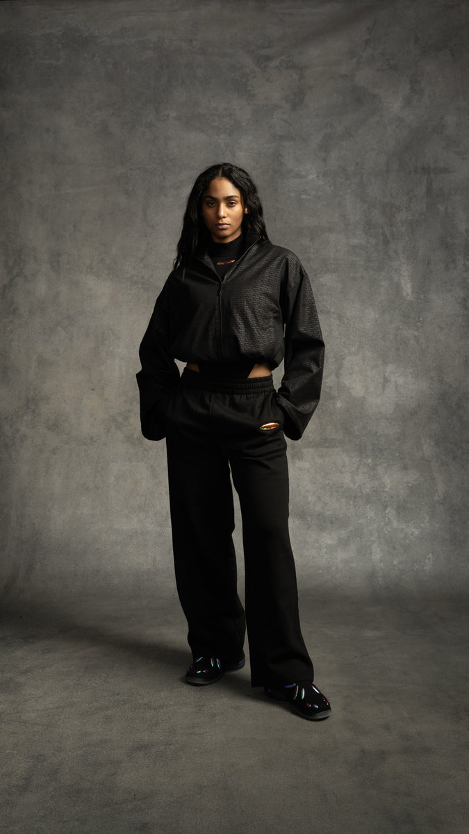 ジャケット・アウター leinwande Nylon Cropped Jacket / Black ラインヴァンド LEINWANDE Nylon Cropped Jacket ジャケット