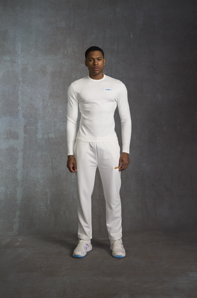 KINETIC LONG SLEEVE CREW - White Noise